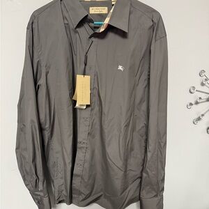 Burberry Men's Charcoal Dress Shirt